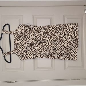 NWT sexy pinup bettie Paige style cheetah print tank wiggle dress